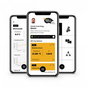 Brewbrain Float Pro cyfrowy aeroetr i termometr - pomiary w czasie rzeczywistym
